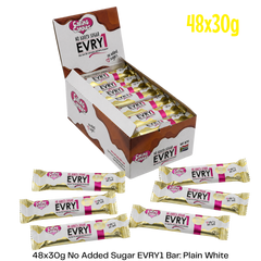 Caring Candies EVRY1 No Added Sugar Choc Bar | PLAIN WHITE | 48x30g Shipper