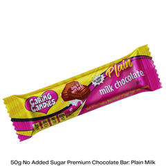 Caring Candies No Added Sugar Chocolate | PLAIN MILK | 50g