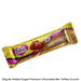 Caring Candies Premium sugarfree Toffee Crunch chocolate bar packaging on a clear background