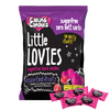 Packaging of 100g Caring Candies Sugarfree Little Lovies assorted fruity flavoured sweets on a transparent background