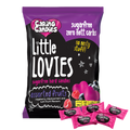 Packaging of 100g Caring Candies Sugarfree Little Lovies assorted fruity flavoured sweets on a transparent background