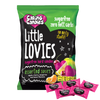 Packaging of 100g Caring Candies Sugarfree Little Lovies assorted sour flavoured sweets on a transparent background