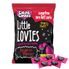Packaging of 100g Caring Candies Sugarfree Little Lovies liquorice flavoured sweets on a transparent background