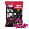 Packaging of 100g Caring Candies Sugarfree Little Lovies liquorice flavoured sweets on a transparent background