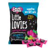 Packaging of 100g Caring Candies Sugarfree Little Lovies peppermint flavoured sweets on transparent background