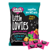 Packaging of 100g Caring Candies Sugarfree Little Lovies toffee mint flavoured sweets on transparent background