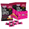 Caring Candies Little Lovies packaging with pink and black design on a white background