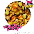 1kg Bulk Catering Pack of Caring Candies sugarfree assorted citrus flavoured Little Lovies Sweets