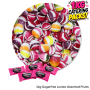 1kg Bulk Catering Pack of Caring Candies sugarfree assorted fruit flavoured Little Lovies Sweets