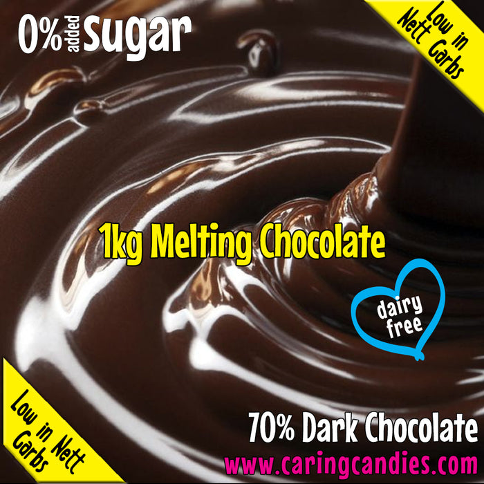 Melting Choc: 1kg Sugar-Free 70% DARK Chocolate