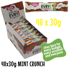 Chocolate: 48x30g | MILK with MINT Crunch EVRY1 Bar