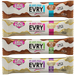 Five packages of Caring Candies EVRY chocolate bars with different flavors on a white background.