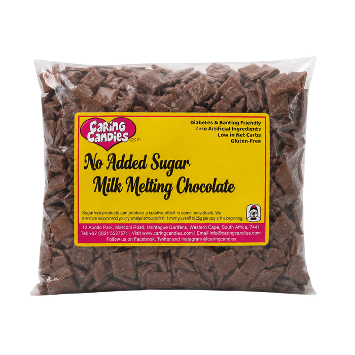 Caring Candies 1kg No Added Sugar Milk Melting and Baking Chocolate