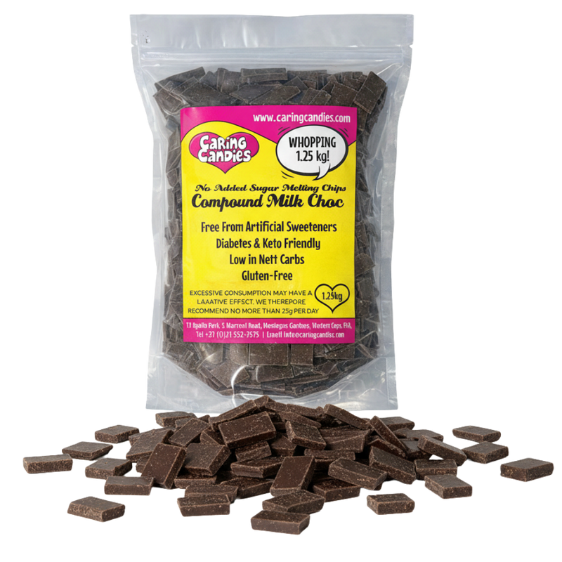 Caring Candies No Added Sugar Compound Melting Choc | MILK | 1.25kg