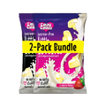 2 packet bundle of sugarfree premium white chocolate little luvbite hearts - strawberry flavoured and liquorice flavoured.  Ideal for those following a diabetic, gluten-free, sugar-free, keto, banting, and low carb lifestyle diet
