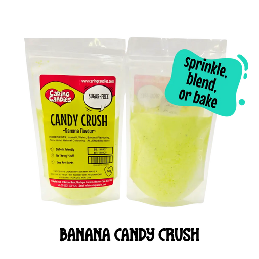 250g packet of sugarfree candy crush for decorating cakes, cookies, biscuits or cupcakes