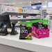 Caring Candies Sugarfree assorted sour Flavoured Little Lovies Sweets packaging on a pharmacy checkout counter 