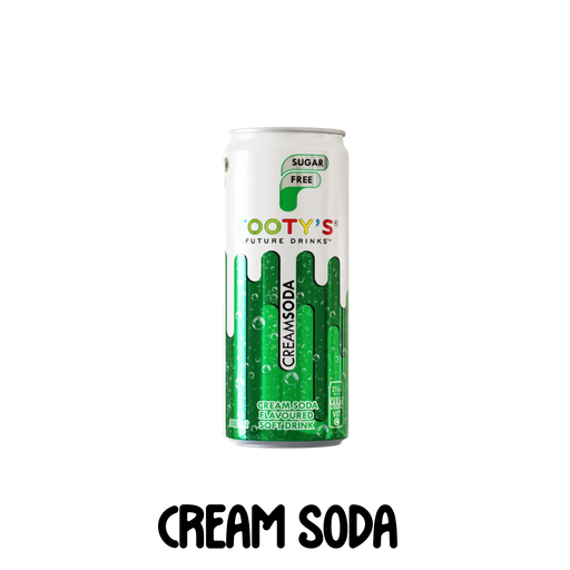 300ml can of footy's sugarfree carbonated cream soda