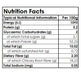 Nutrition facts label for a product with detailed nutritional information per 100g for Forest Fairies Zero Sugarfree Keto Almond Nougat