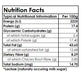 Nutrition facts label for Forest Fairies Zero Sugarfree Dark Chocolate Peanuts 