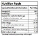Nutrition facts label for Forest Fairies Zero Sugarfree Creamy Toffee candy