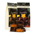 Two packages of Forest Fairies Zero sugarfree dark Chocolate Honeycomb on a clear background
