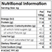 Nutritional information table for a product with serving size of 6g