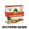 Box of Gluten free Spicy Pumpkin Seed Crackers from Gracious Bakers. Sugar free, and suitable for Diabetics, banting, and keto diets