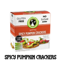 Box of Gluten free Spicy Pumpkin Seed Crackers from Gracious Bakers. Sugar free, and suitable for Diabetics, banting, and keto diets