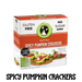 Box of Gluten free Spicy Pumpkin Seed Crackers from Gracious Bakers. Sugar free, and suitable for Diabetics, banting, and keto diets