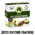 Gluten free zesty zucchini Seed Crackers from Gracious Bakers. Sugar free, and suitable for Diabetics, banting, and keto diets