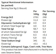 Sugarfree chocolate biscuits nutrition facts by Gracious Bakers. Glutenfree, Keto, Low Carb, Sugarfree, Suitable for Diabetics
