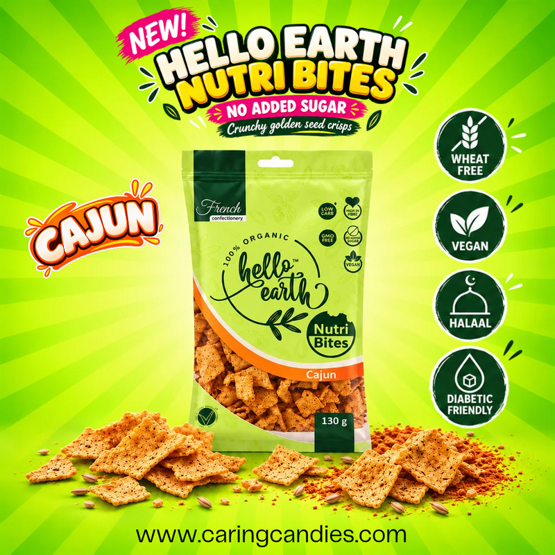 Hello Earth Nutri Bites Seed Crisps | CAJUN | 130g