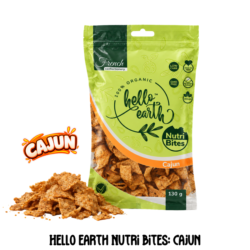 Hello Earth Nutri Bites Seed Crisps | CAJUN | 130g