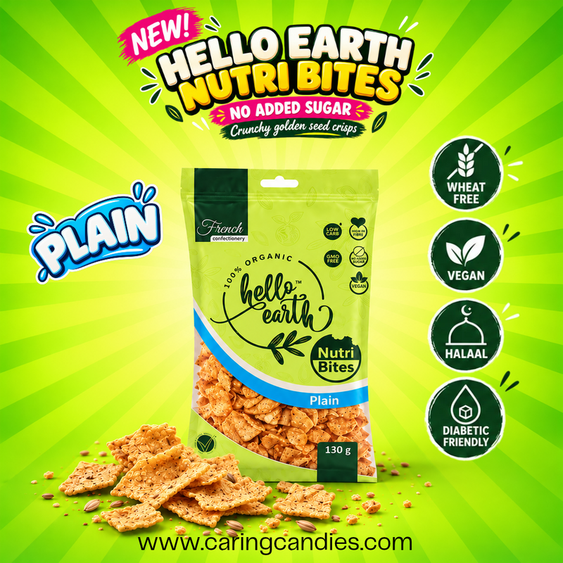 Hello Earth Nutri Bites Seed Crisps | PLAIN | 130g