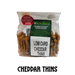 packet and display of low carb gluten free no added sugar cheddar cheese cracker snacks. Suitable for Diabetics, Keto and Banting