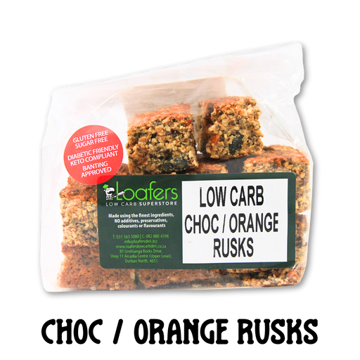 Loafers Sugarfree Glutenfree Low Carb keto Choc Orange Rusk