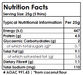 Nutrition Facts Table of Low Carb Cheddar Cheese Thins showing Energy, Protein, Carbs, Sugars, Fat, Fibre and Sodium
