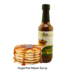 Bottle of sugarfree, dairy free, gluten free maple flavoured syrup from Martinnaise. 