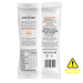 The back of a Montagu dried cranberries snack bag, showing the 'Our Story' section, nutritional information, and a yellow warning label that reads 'dried cranberries contain sugar'.