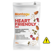 A 100g white stand-up pouch of Montagu Heart Friendly Mix snack. The packaging features the Montagu brand name in orange and 'HEART FRIENDLY MIX' in large red text, with illustrations of almonds, cranberries, pumpkin seeds, and sunflower seeds scattered on the front.