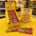Caring Candies no added sugar chocolate bars displayed in a store setting