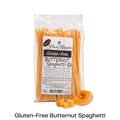 Packet of Glutenfree Pasta Regalo butternut spaghetti with uncooked butternut in front of it