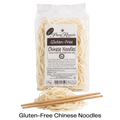 Packet of Glutenfree Pasta Regalo chinese noodles with chinese noodles in front of it