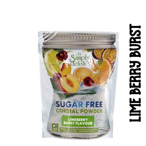 Limeberry Burst Simply Delish Sugarfree Flavoured Cordial Powder