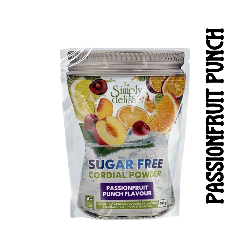 Passionfruit Punch Simply Delish Sugarfree Flavoured Cordial Powder