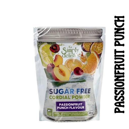 Passionfruit Punch Simply Delish Sugarfree Flavoured Cordial Powder