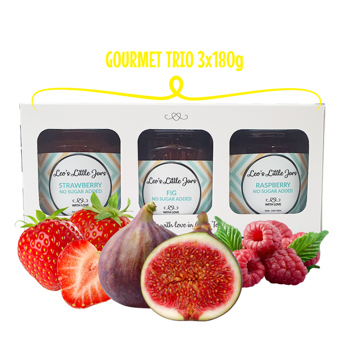 3 pack of assorted diabetic jam. sugar free strawberry jam, fig jam and raspberry jam