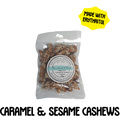 Nuts: 100g Sugarfree Caramel & Sesame Coated Cashews