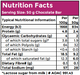 Nutrition Facts Table of 50g No Added Sugar Plain Vanilla White with Sour Cherry Crunch Chocolate Bar from Caring Candies
